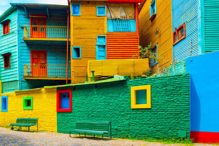 La Boca'nın renkli evleri